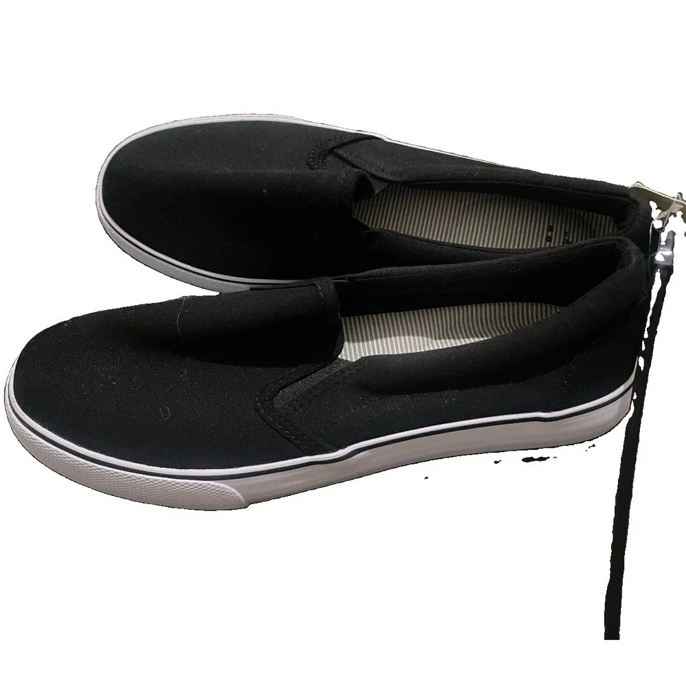 A New Day Women's Millie Twin Gore Apparel Sneakers Slip- On Black 7